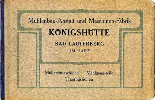 Catalogue of the Königshütte mill construction company 1910
